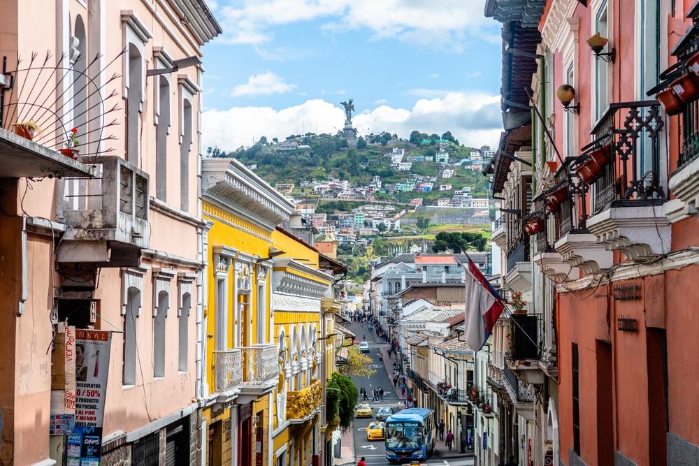 Views of the old town of Quito, Ecuador