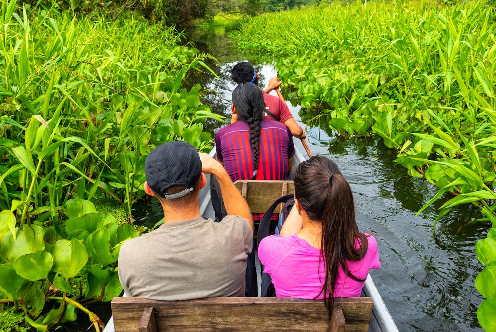 Family in Amazon, Yasuni National Park, Ecuador