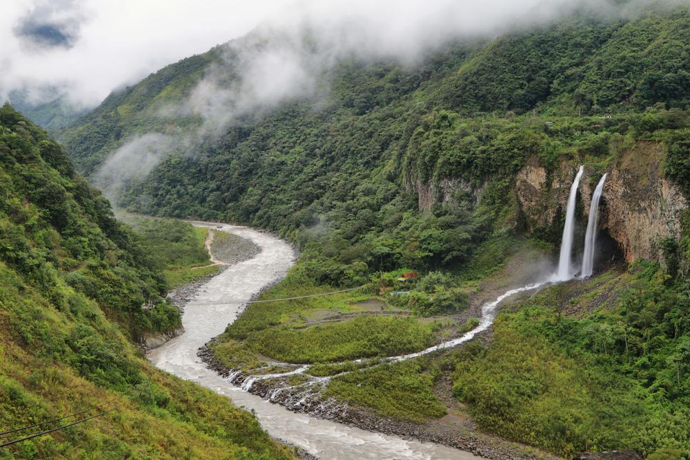 Bridal Veil Waterfall, Banos, Ecuador