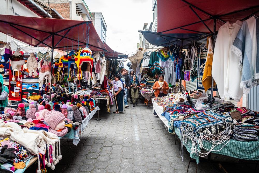 Views of the Otavalo market in Ecuador