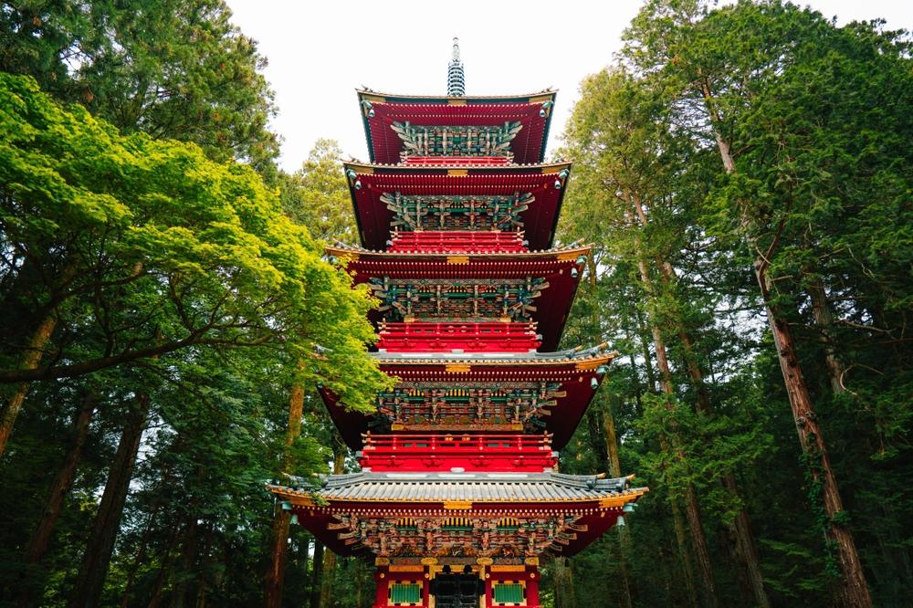 Traditional Japanese shrine, Tosho-gu, Nikko, Japan