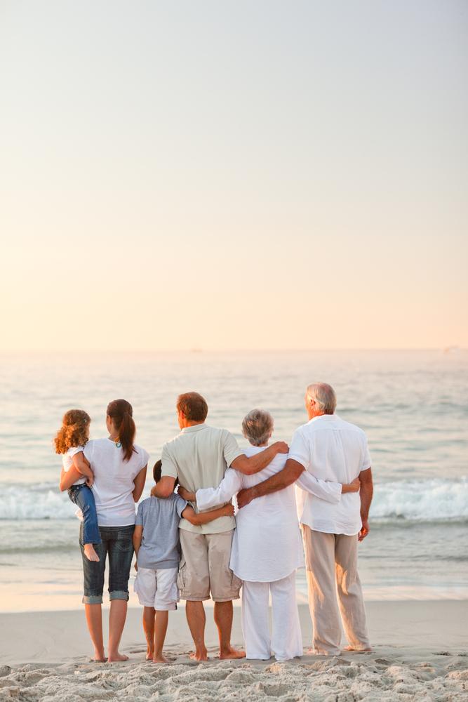 Family at the beach, Croatia
