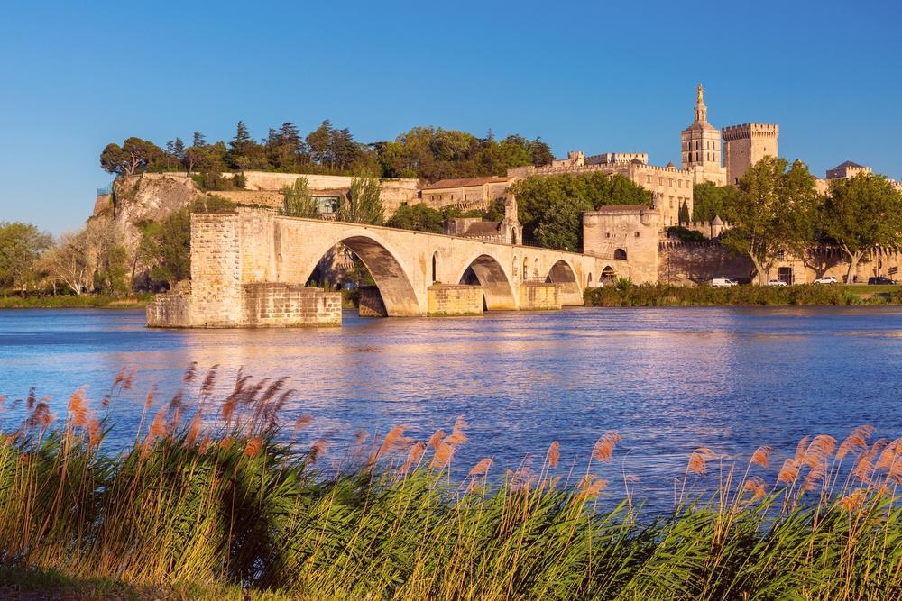 Saint Benezet bridge and Palace of the Popes, Avignon, France