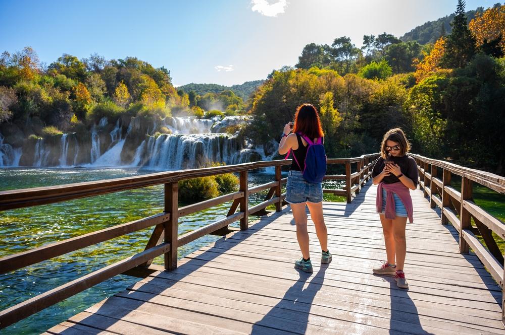 Family Krka Waterfalls