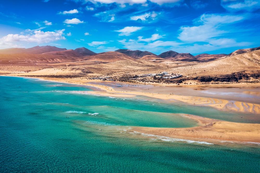 andía Peninsula, Risco del Paso, Sotavento Beaches and Sotavento Lagoon, Fuerteventura, Canary Islands, Spain