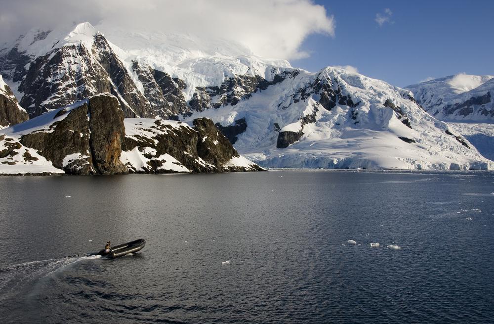 Zodiac in Paradise Bay, Antarctica, Argentina