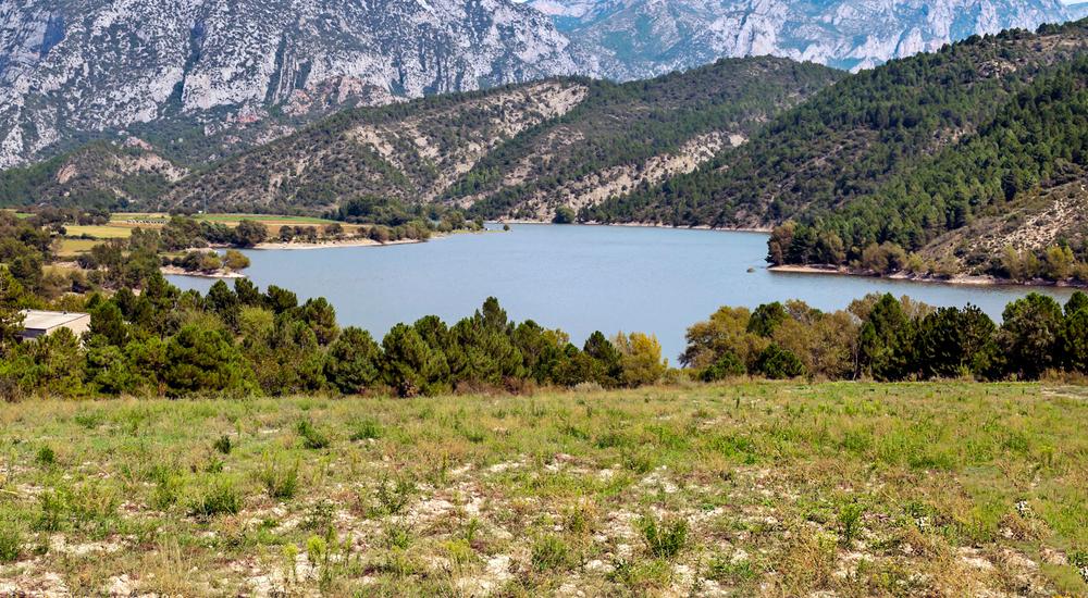 Lake in the Pyrenees mountains, France