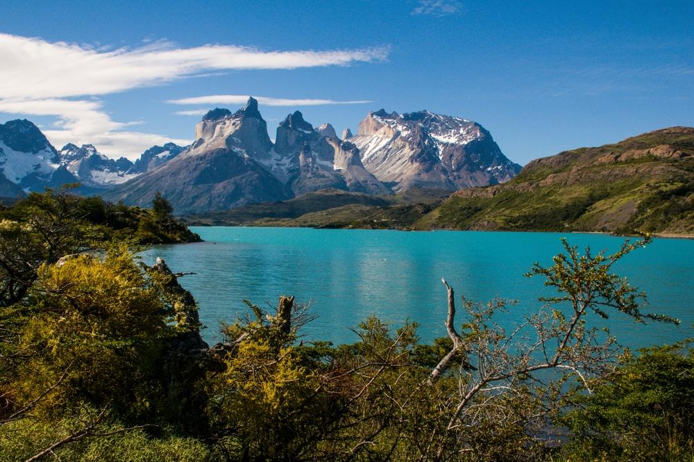 Lake Pehoe in Torres del Paine National Park, Patagonia, Chile