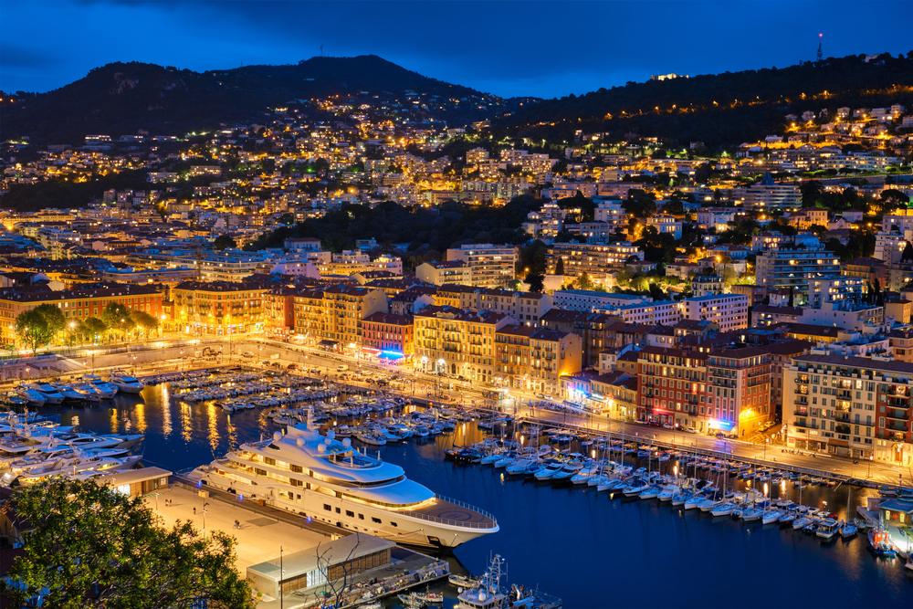 View of the Old Port of Nice, France