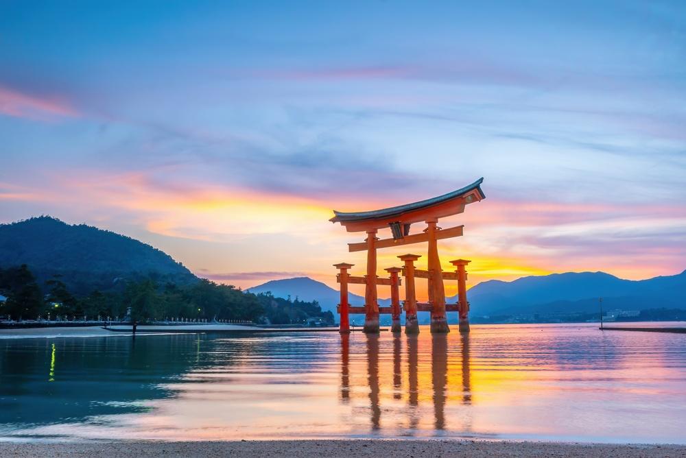 Torii gate, Itsukushima Shrine, Miyajima Island, Hakone, Japan