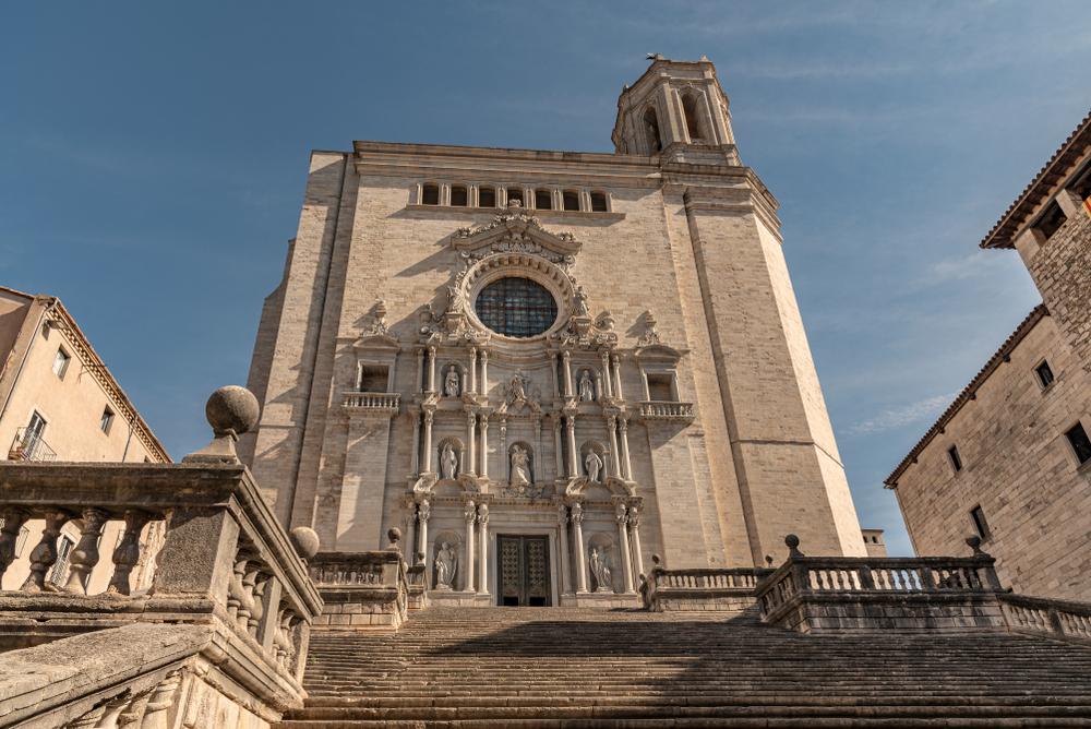 Cathedral of Saint Mary in Girona Old Town, Catalonia, Spain