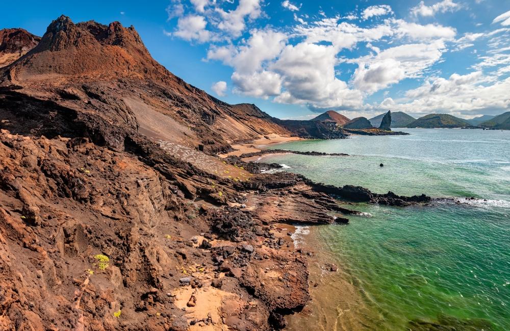 Pinnacle Rock and the Bartolome Island in the Galapagos Islands, Ecuador