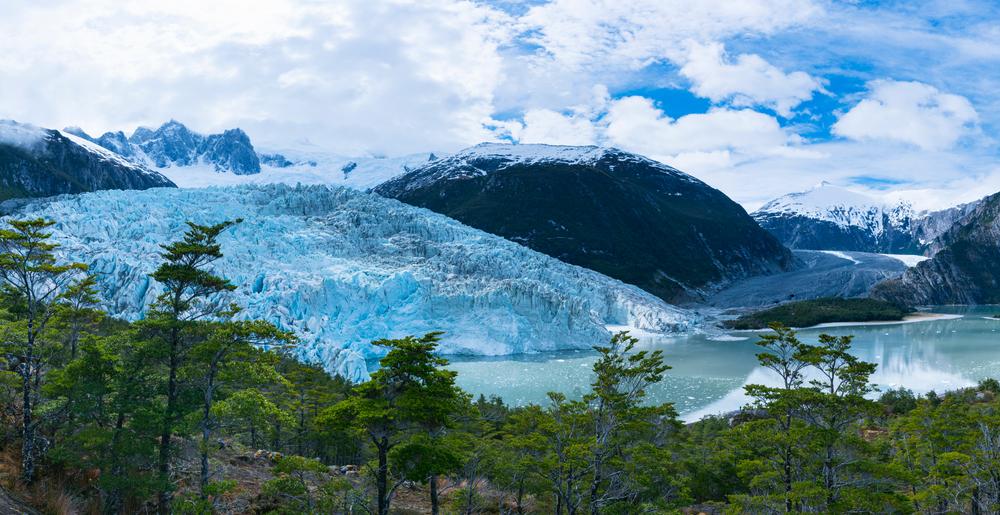 Pia Glacier of the Darwin Range in the Beagle Channel, the Magallane, Chile, Argentina