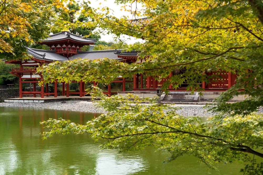 Temple in Uji, Kyoto, a UNESCO World Heritage Site, with the iconic Phoenix Hall, Japan