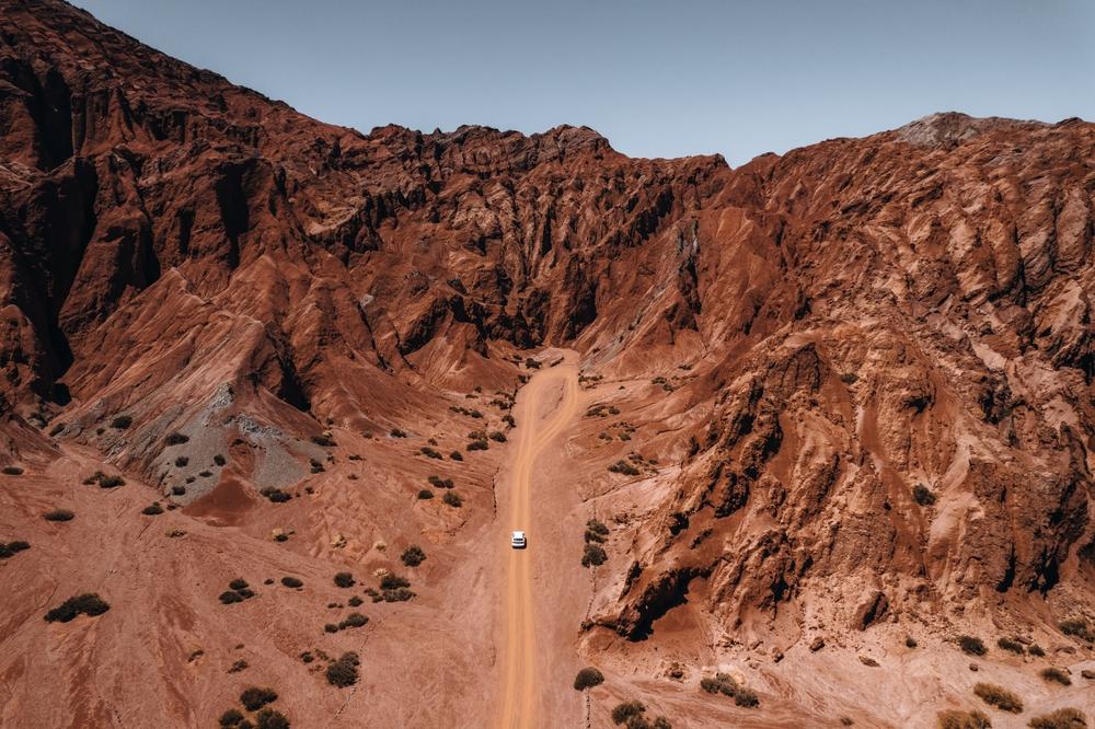 Rainbow valley in the San Pedro de Atacama Desert, Chile