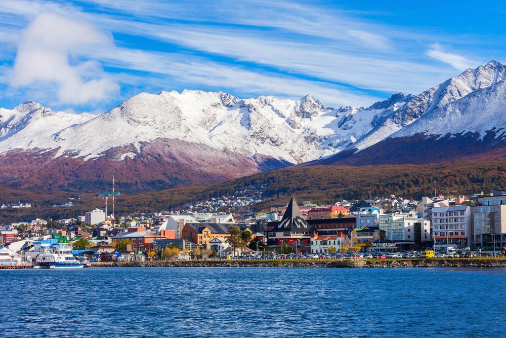 Aerial view of Ushuaia, Argentina