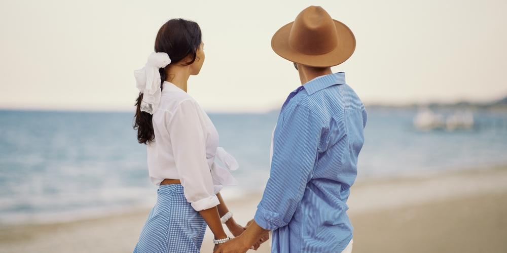 Antalya beach view couple