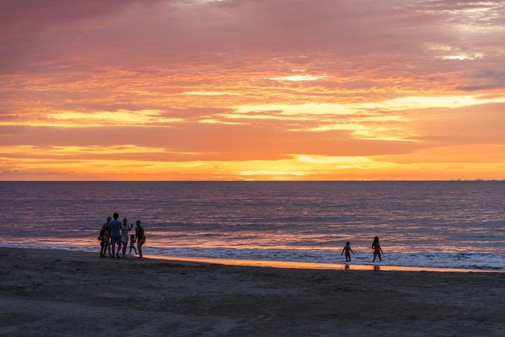 Family beach view, Esmeraldas, Ecuador