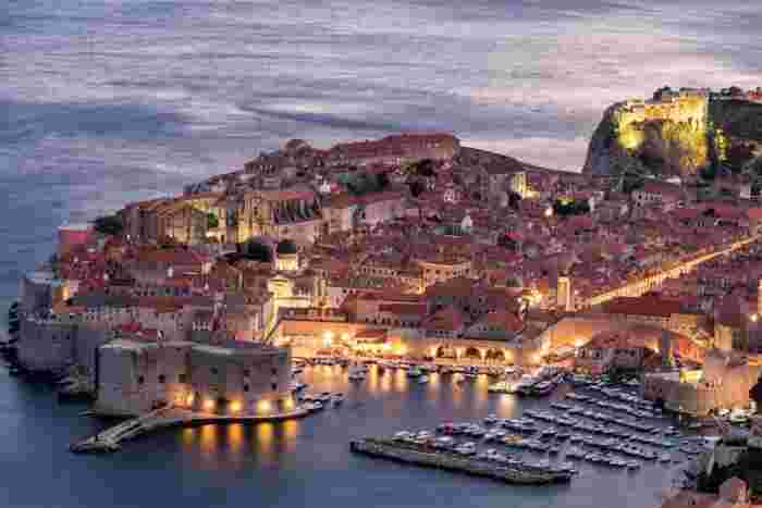 Dubrovnik Old Town at dusk