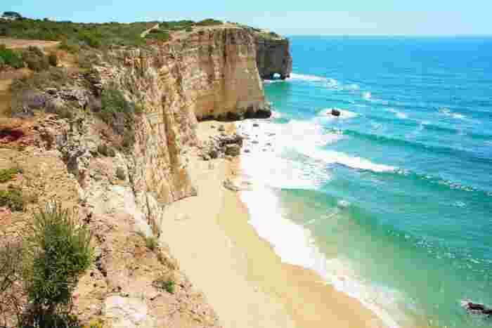 Famous,Coast,Near,Faro,In,Algarve,,Portugal Famous coast near Faro in the Algarve, Portugal